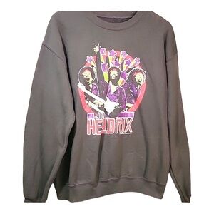 Jimi Hendrix gray graphic print sweatshirt size large‎ new